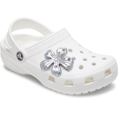 Silver Meta Gem Flower Jibbitz™ charms