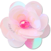 Sequin Pink Flower Jibbitz™ charms