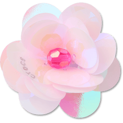 Sequin Pink Flower Jibbitz™ charms