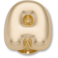 Gold Bubble Letter A Jibbitz™ charms