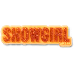 Orange Glitter Sign Jibbitz™ charms