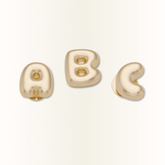 Gold Bubble Letter A-Z Jibbitz™ charms