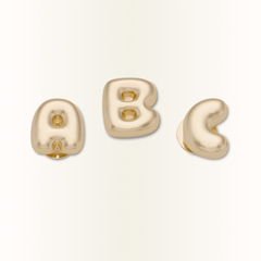 Gold Bubble Letter A-Z Jibbitz™ charms