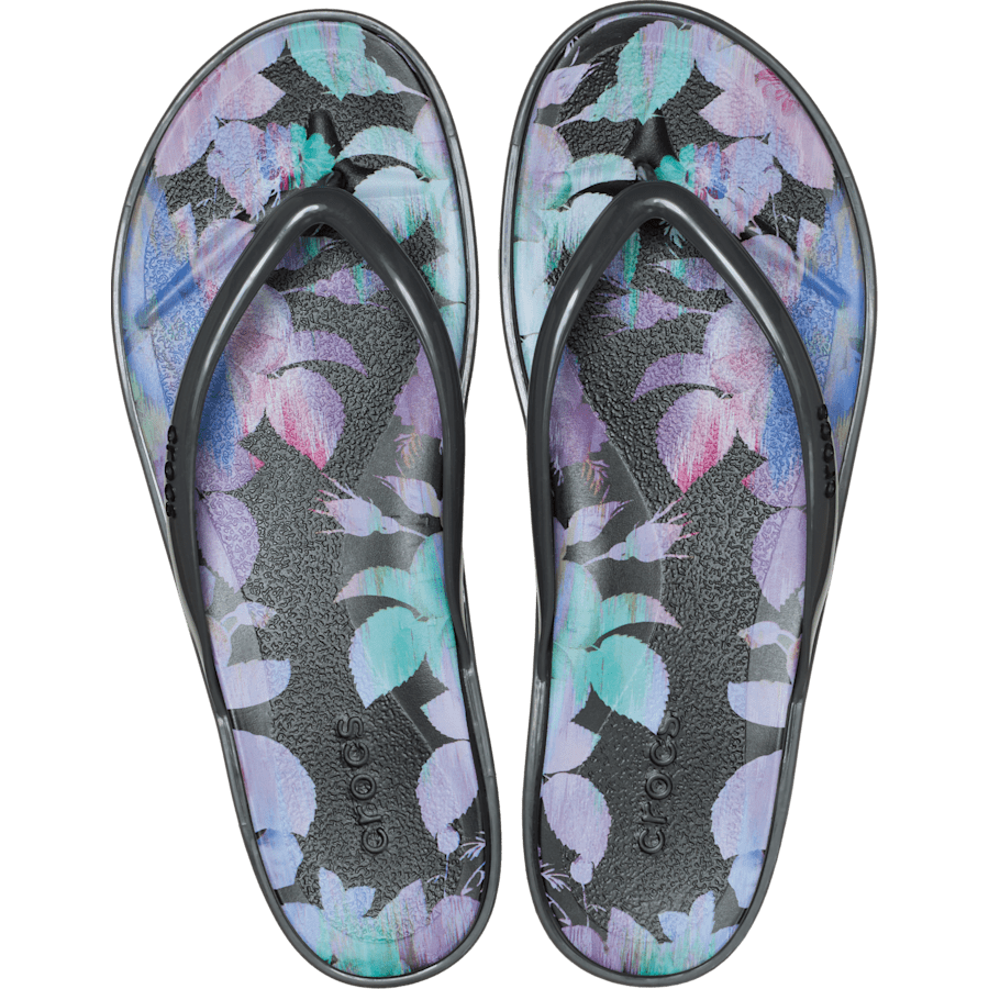 Miami Round Toe Dark Floral Flip