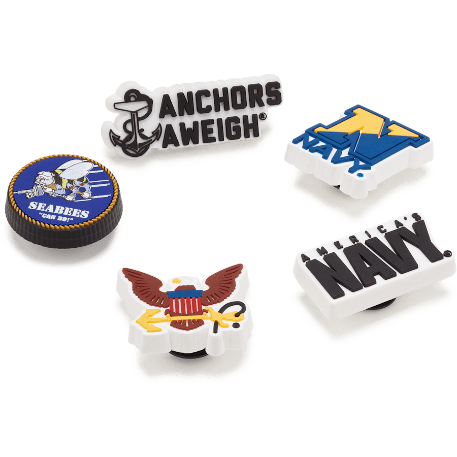 Armed Forces US Navy 5Pck Jibbitz Shoe Charm