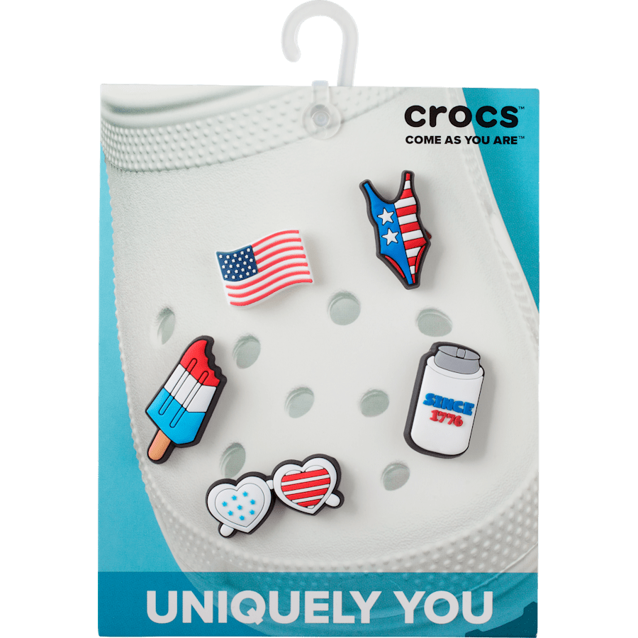 USA 5 Pack Jibbitz Shoe Charm