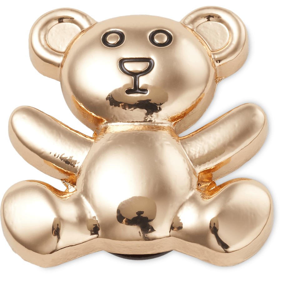 Gold Teddy Bear Jibbitz Shoe Charm