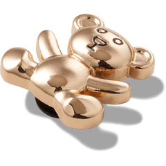 Gold Teddy Bear Jibbitz Shoe Charm