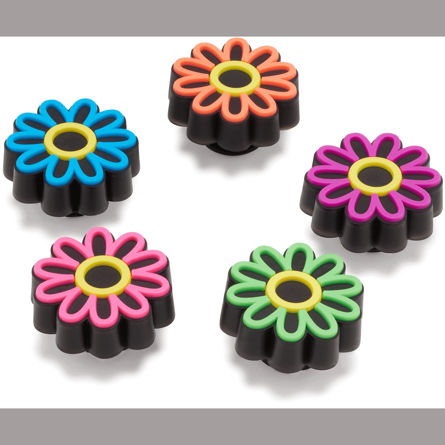 Lights Up Daisy 5 Pack Jibbitz Shoe Charm