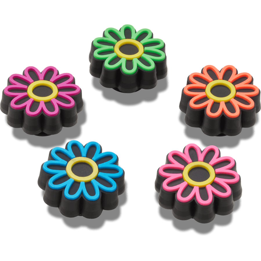 Lights Up Daisy 5 Pack Jibbitz Shoe Charm