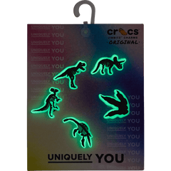 Glow In The Dark Dino 5 Pack Jibbitz Shoe Charm