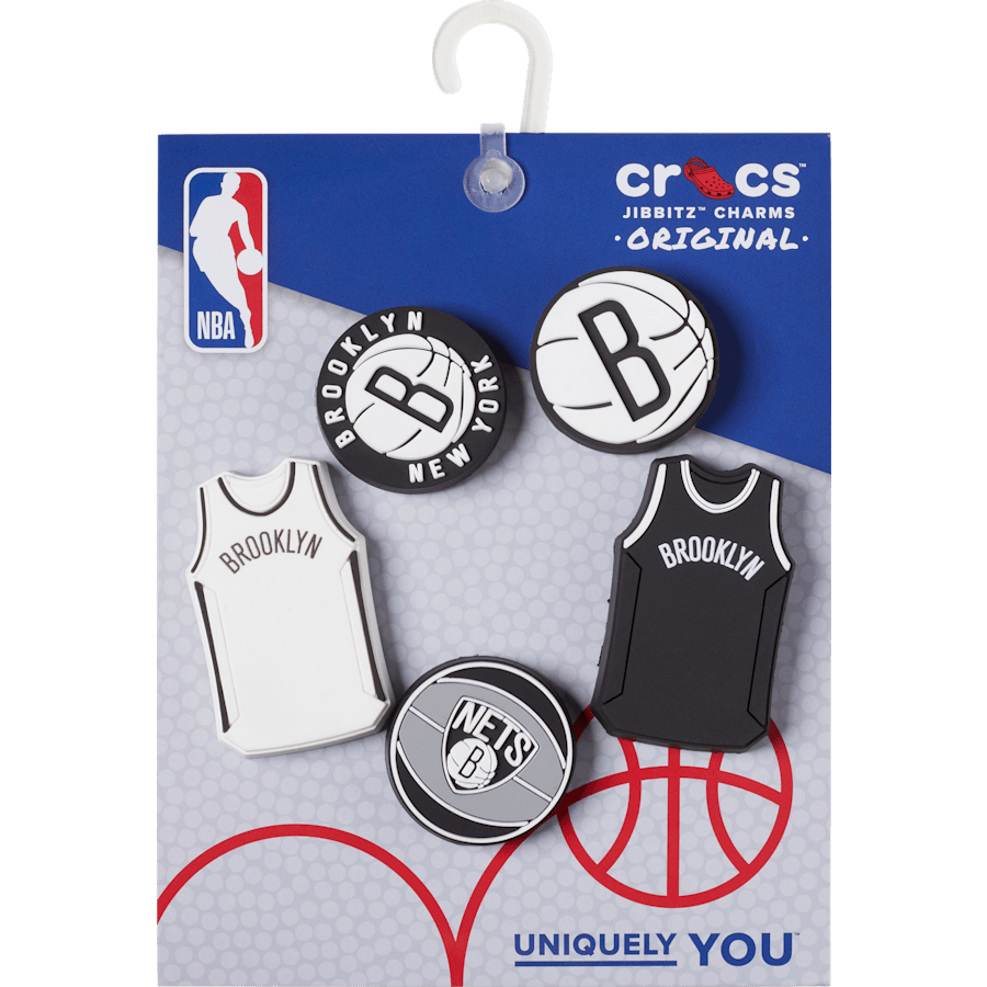 NBA Brooklyn Nets 5 Pack Jibbitz™ charms