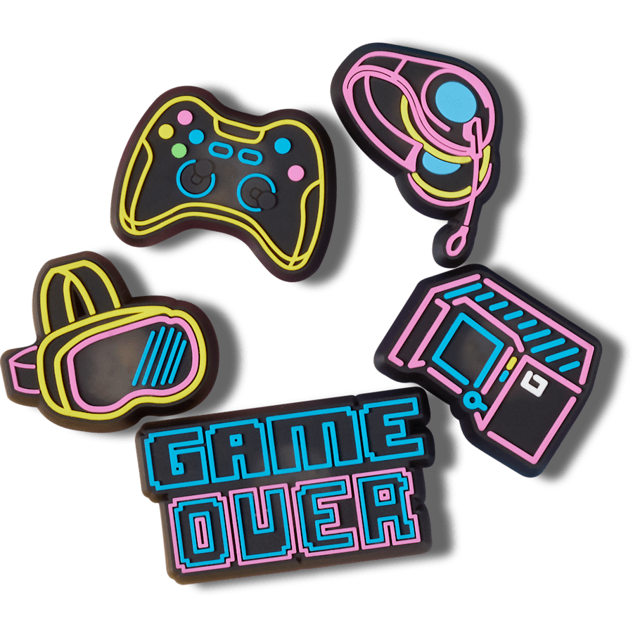Lights Up Neon Gamer 5 Pack Jibbitz™ charms