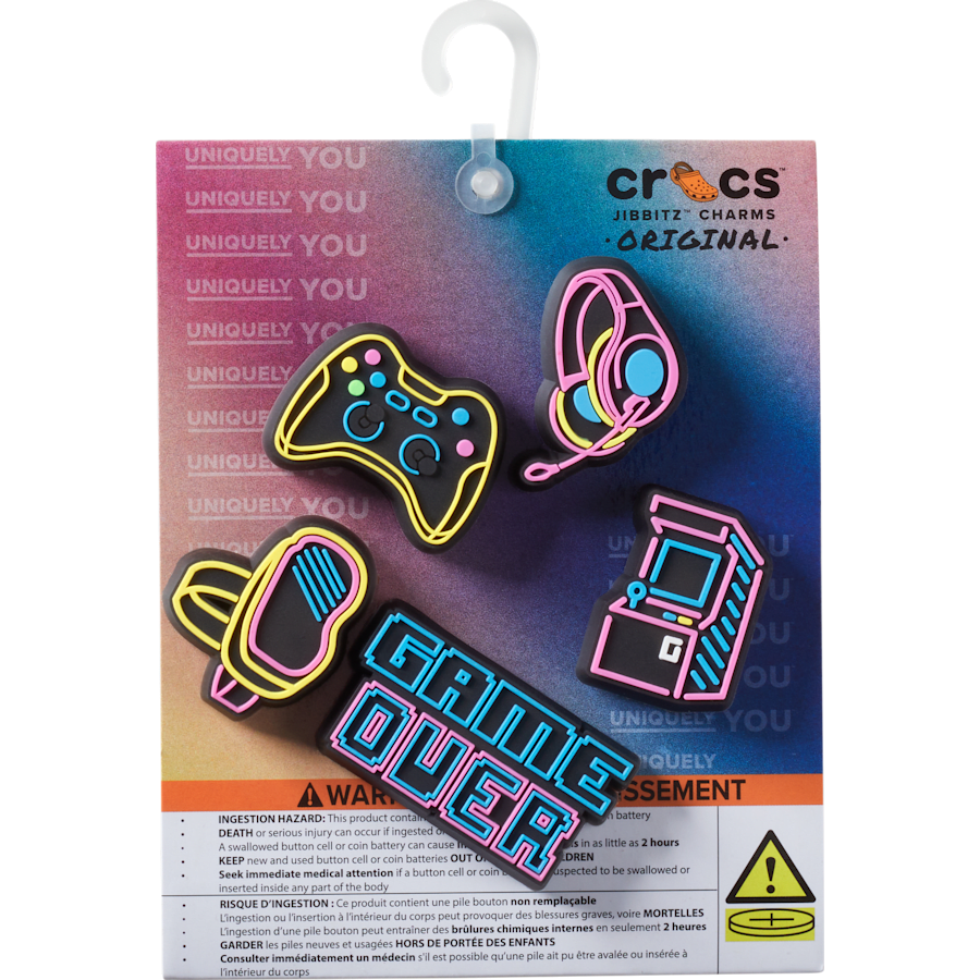 Lights Up Neon Gamer 5 Pack Jibbitz™ charms