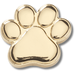 Gold Dog Paw Jibbitz™ charms