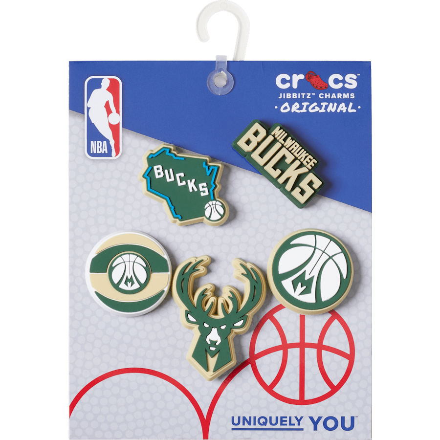 NBA Milwaukee Bucks 5 Pack Jibbitz™ charms