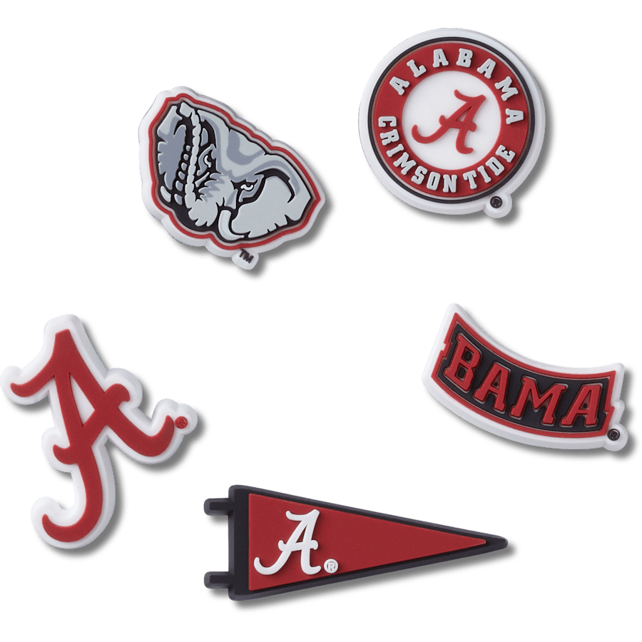 University of Alabama 5 Pack Jibbitz™ charms