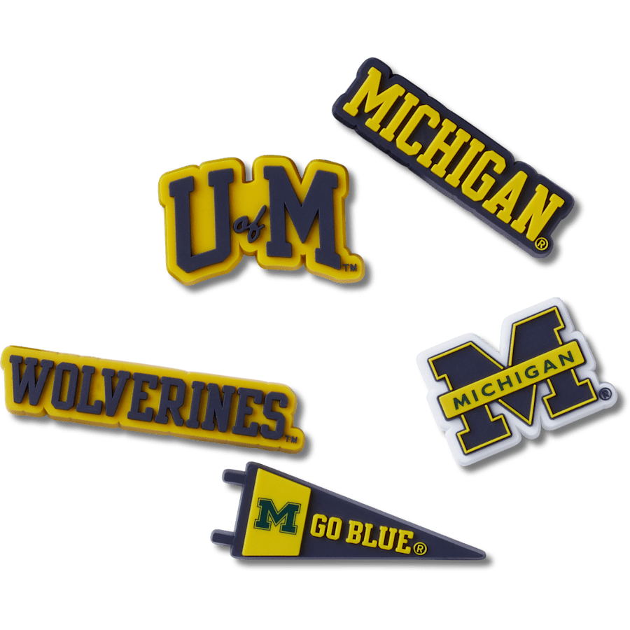 University of Michigan 5 Pack Jibbitz™ charms