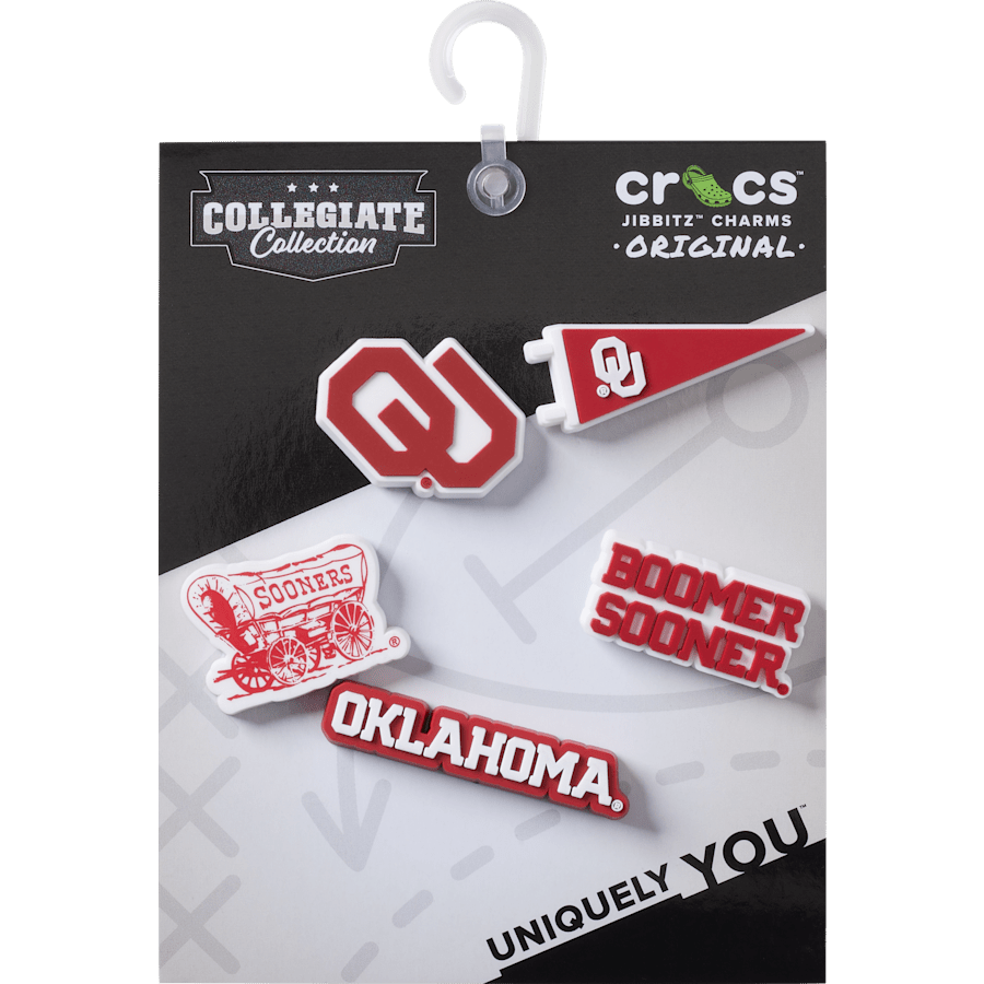 Univ of Oklahoma 5 Pack Jibbitz™ charms
