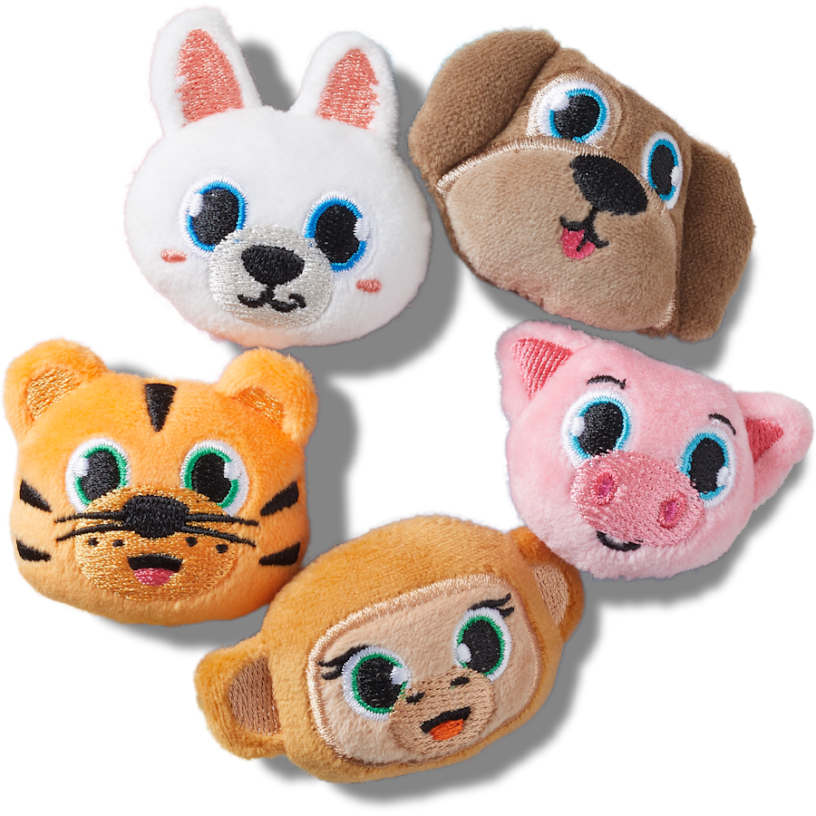 Fuzzy Animal 5 Pack Jibbitz™ charms