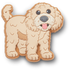b'Golden Doodle Puppy Jibbitz Shoe Charm'