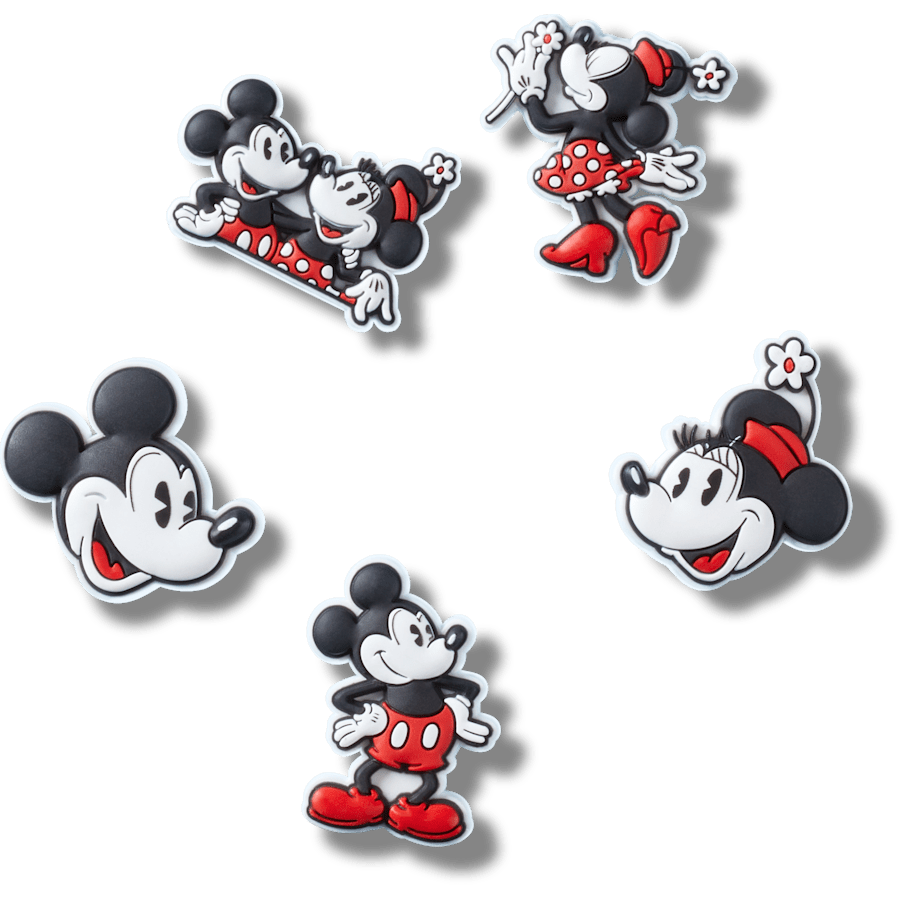 Mickey and Minnie PVC 5 Pack Jibbitz™ charms