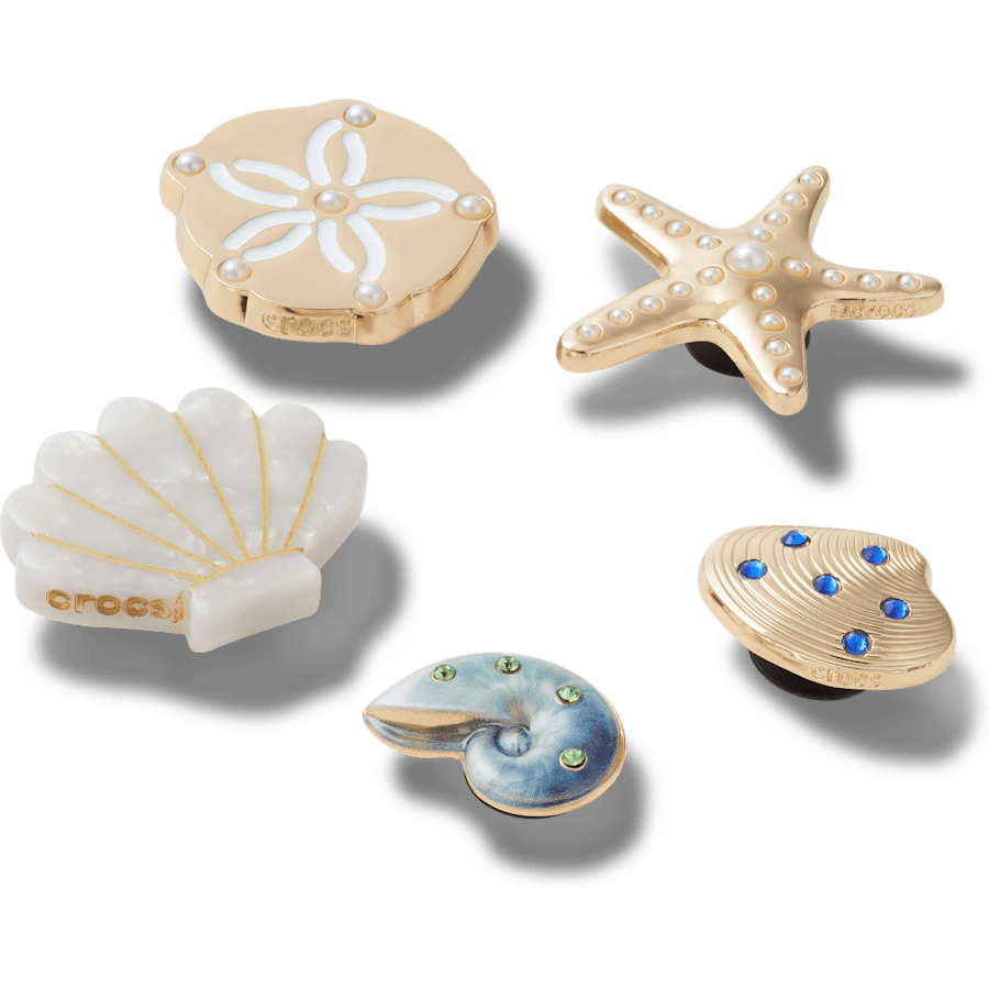 Gold Seashell 5 Pack Jibbitz™ charms