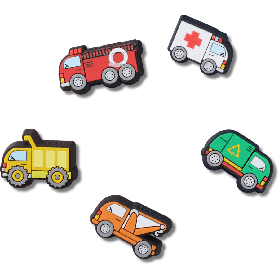 Tiny Work Trucks 5 Pack Jibbitz™ charms