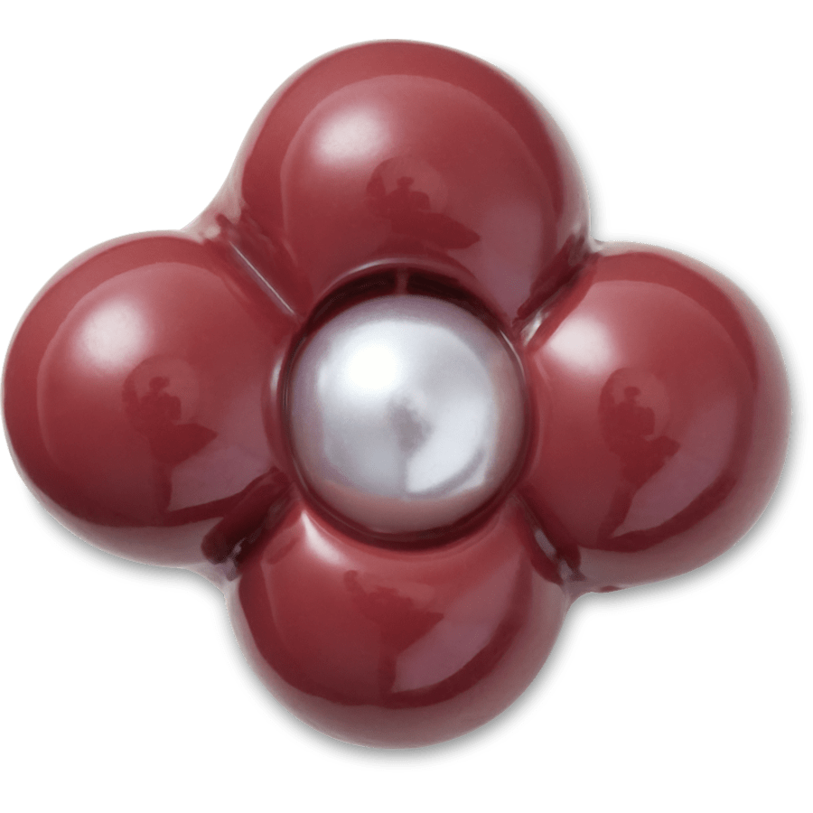 Expressive Floral Maroon Jibbitz™ charms