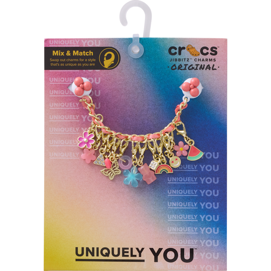Pink Adjustable Charm Chain Jibbitz™ charms