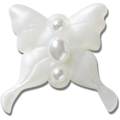 Meta Jelly White Butterfly Jibbitz™ charms