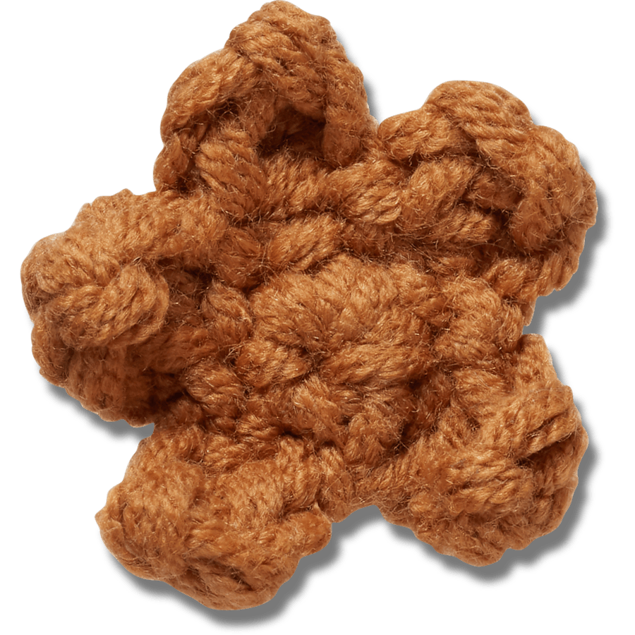 Crafted Crochet Brown Star Jibbitz™ charms