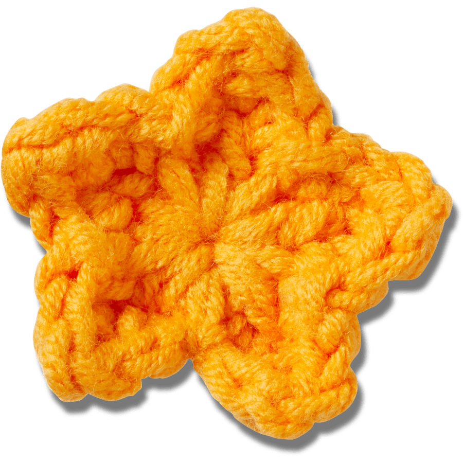 Crafted Crochet Orange Star Jibbitz™ charms