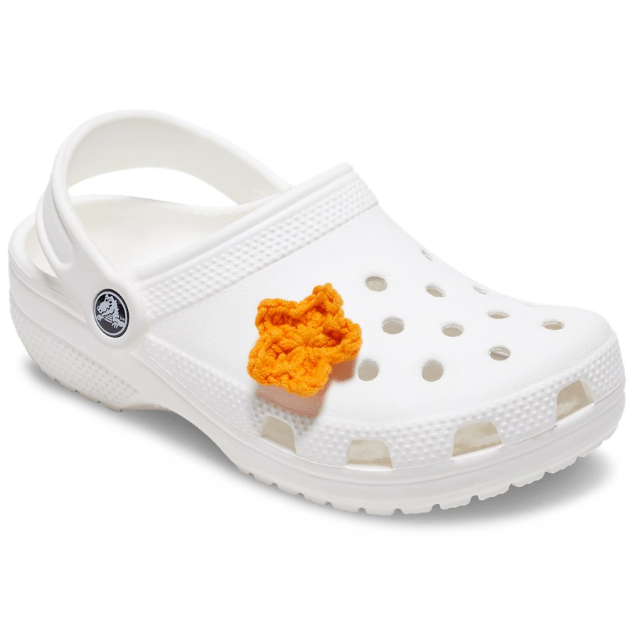 Crafted Crochet Orange Star Jibbitz™ charms