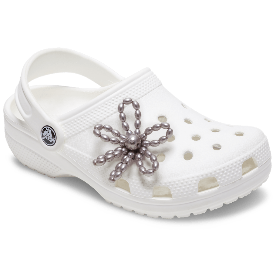 Grey Pearl Beaded Daisy Jibbitz™ charms