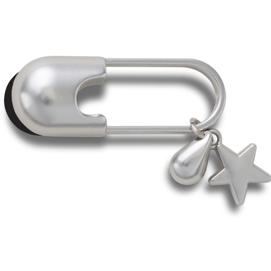 Silver Meta Safety Pin Jibbitz™ charms