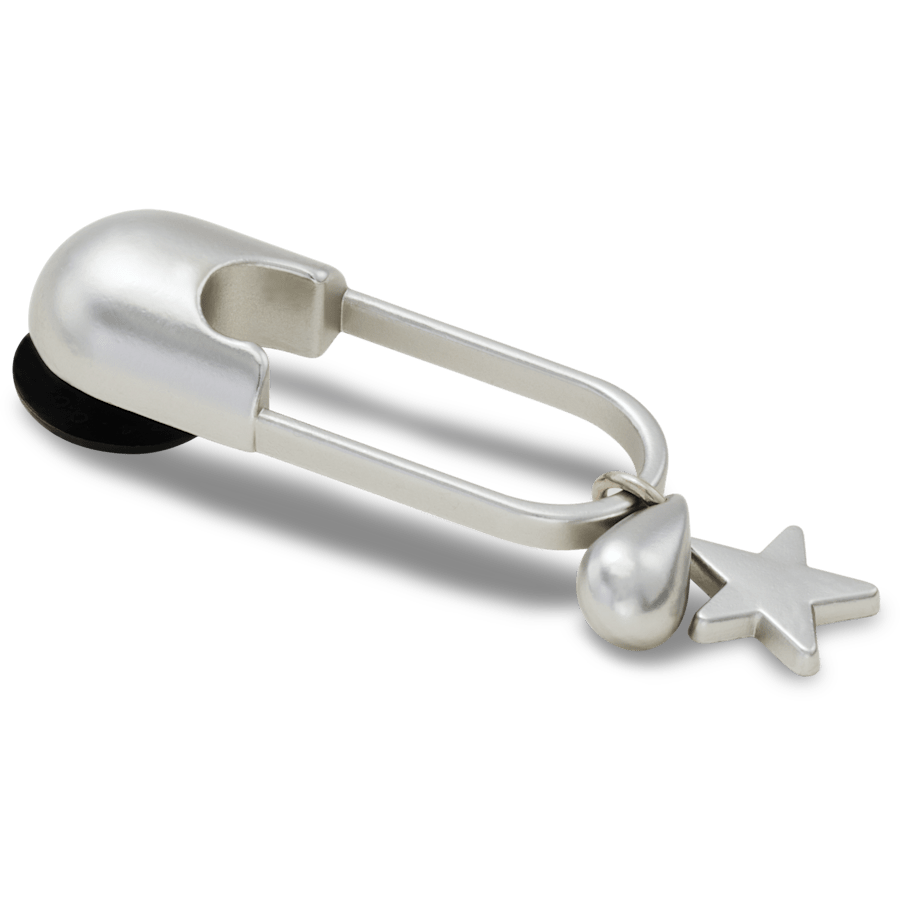 Silver Meta Safety Pin Jibbitz™ charms