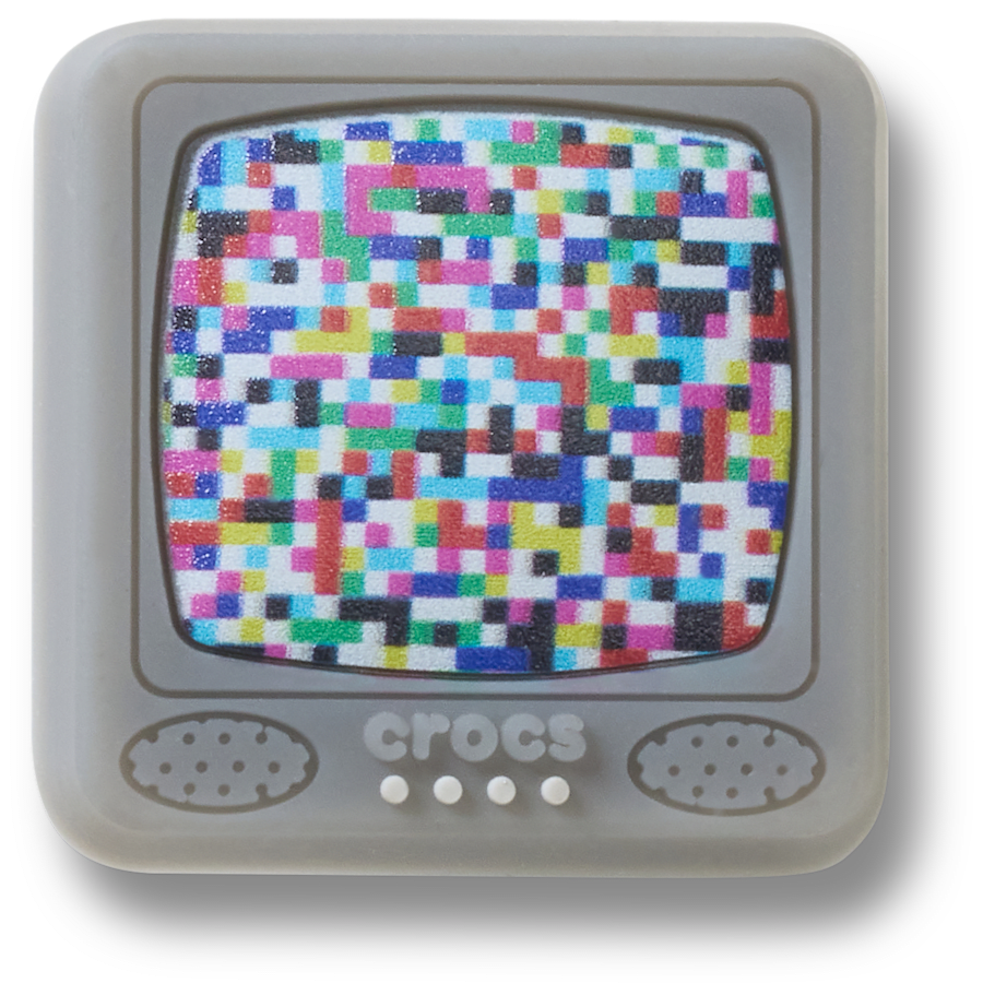 Lights Up Pixelated TV Jibbitz™ charms