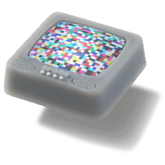 Lights Up Pixelated TV Jibbitz™ charms