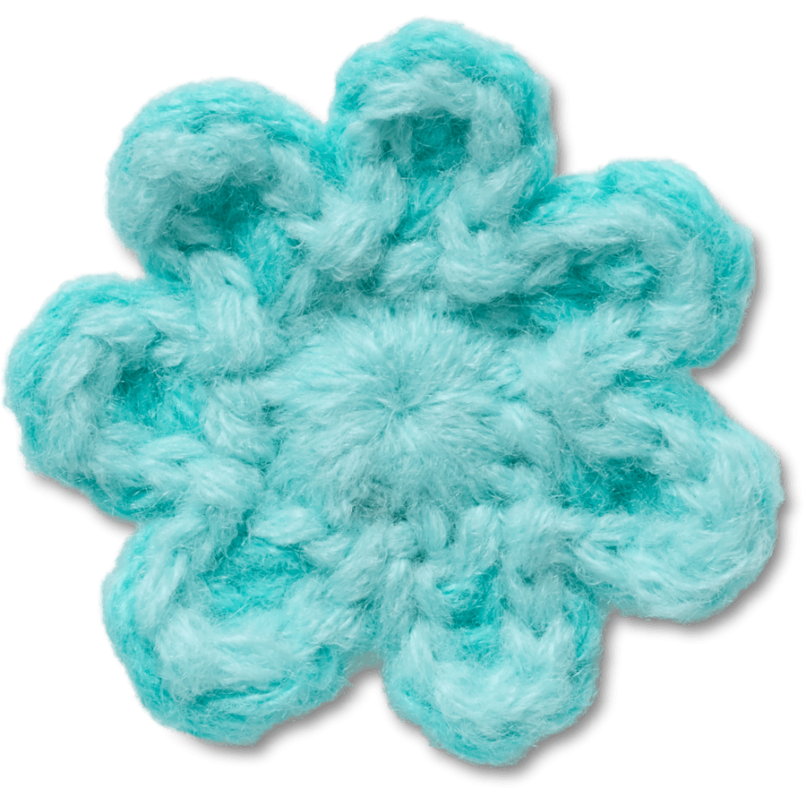 Crochet Blue Flower Jibbitz™ charms