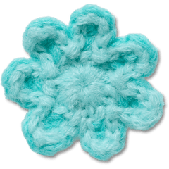 Crochet Blue Flower Jibbitz™ charms
