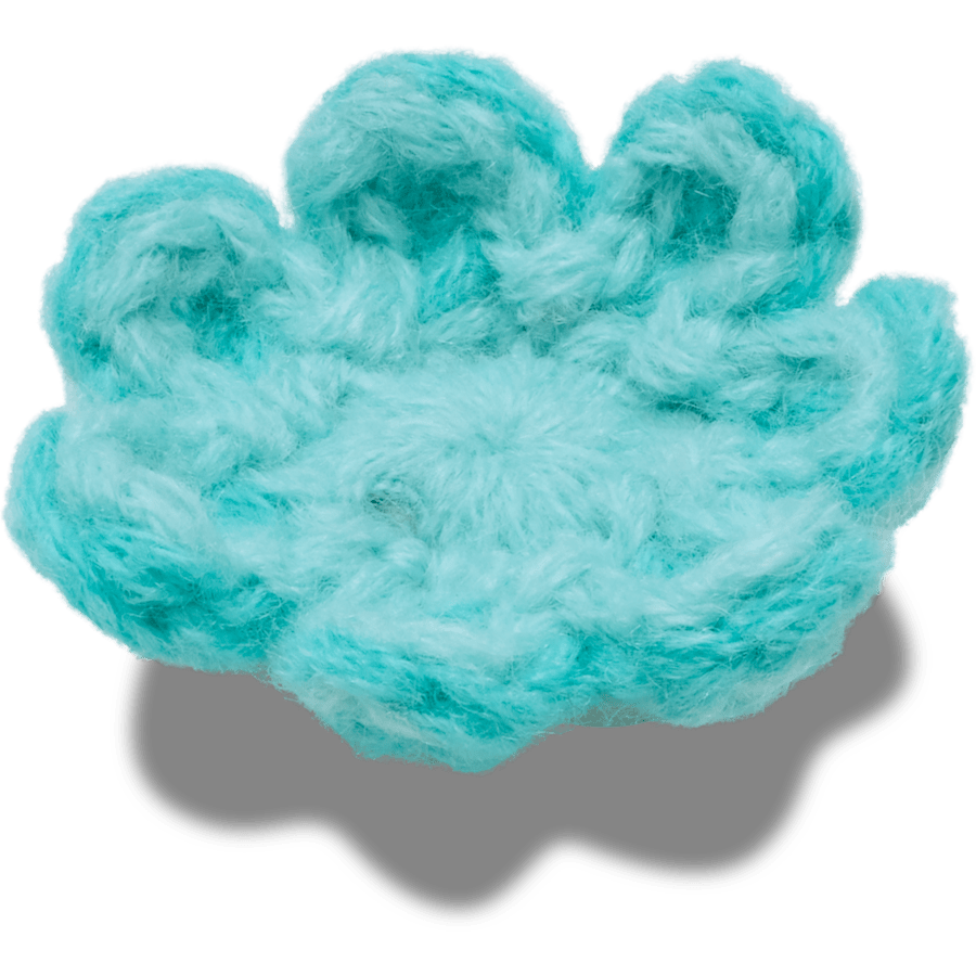Crochet Blue Flower Jibbitz™ charms
