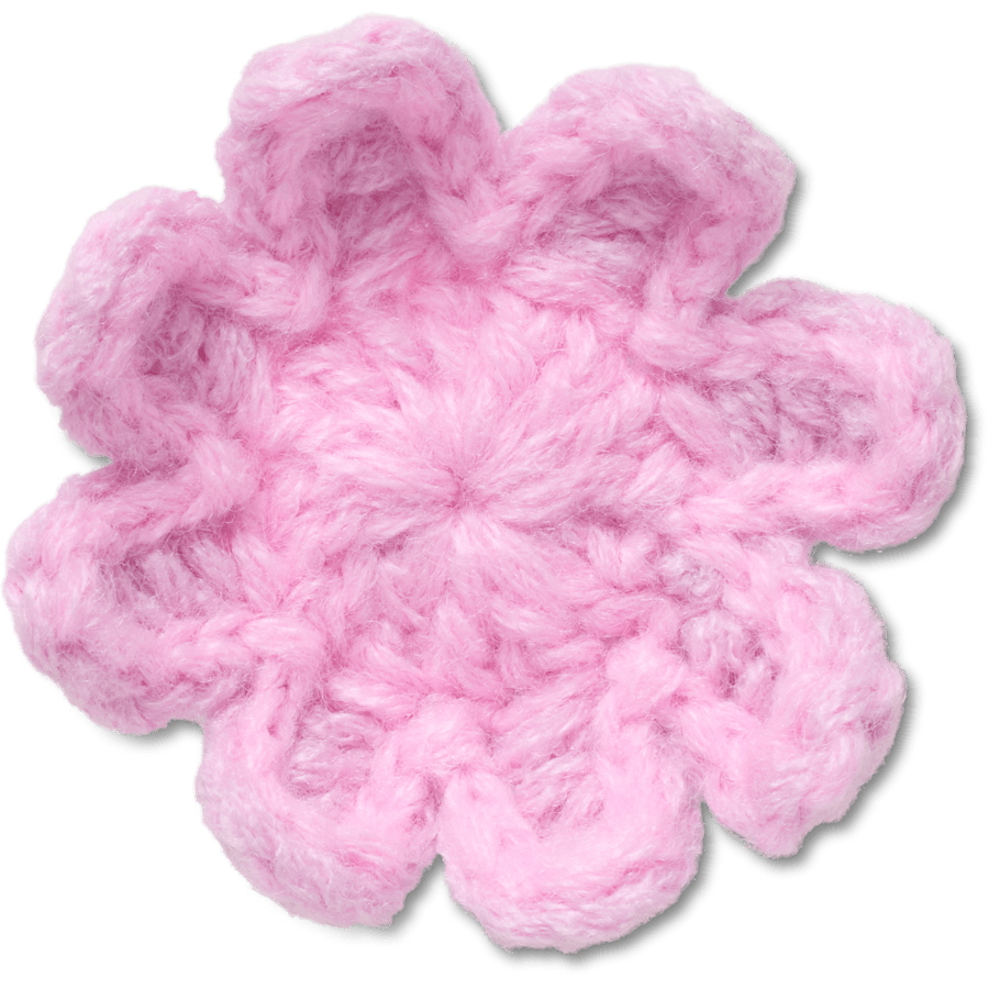 Crochet Light Pink Flower Jibbitz™ charms
