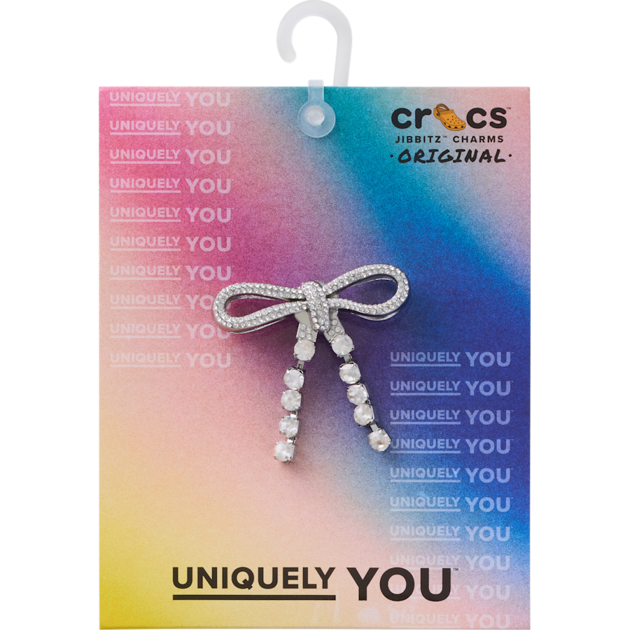 Silver Gem Bow Jibbitz™ charms