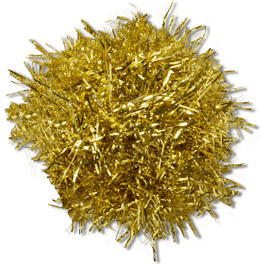 Gold Tinsel Pom Jibbitz™ charms