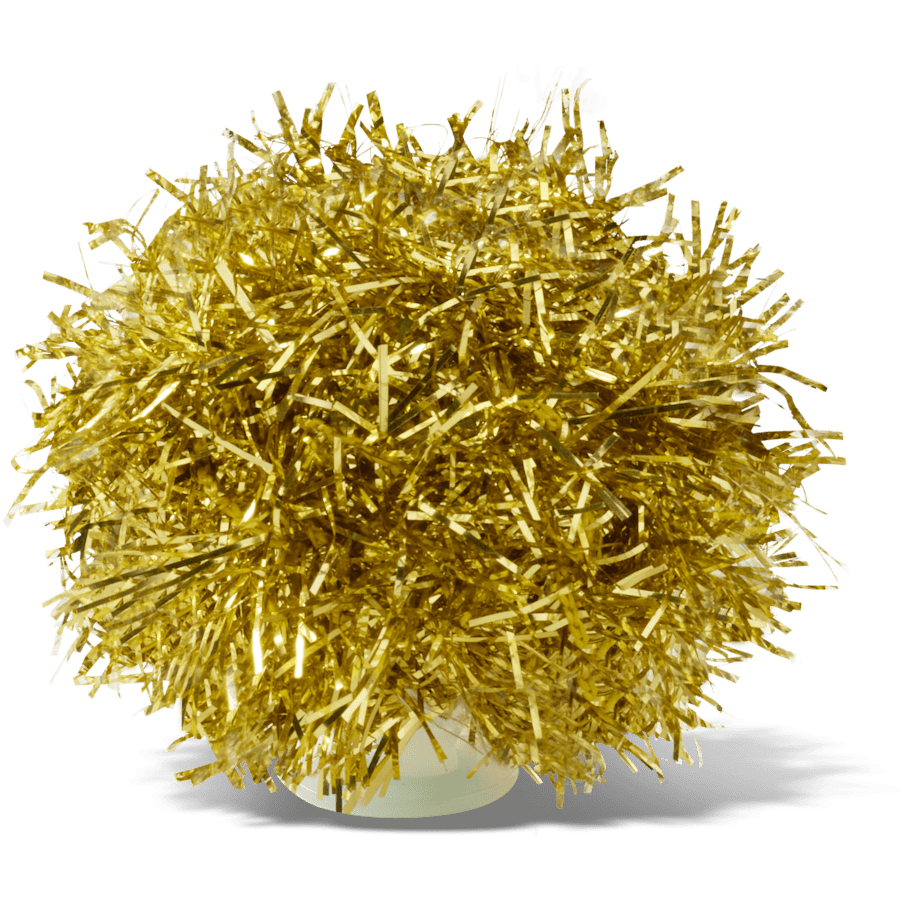Gold Tinsel Pom Jibbitz™ charms