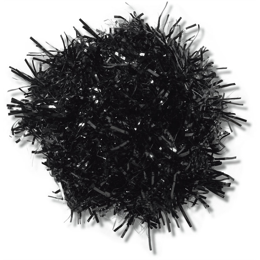 Black Tinsel Pom Jibbitz™ charms