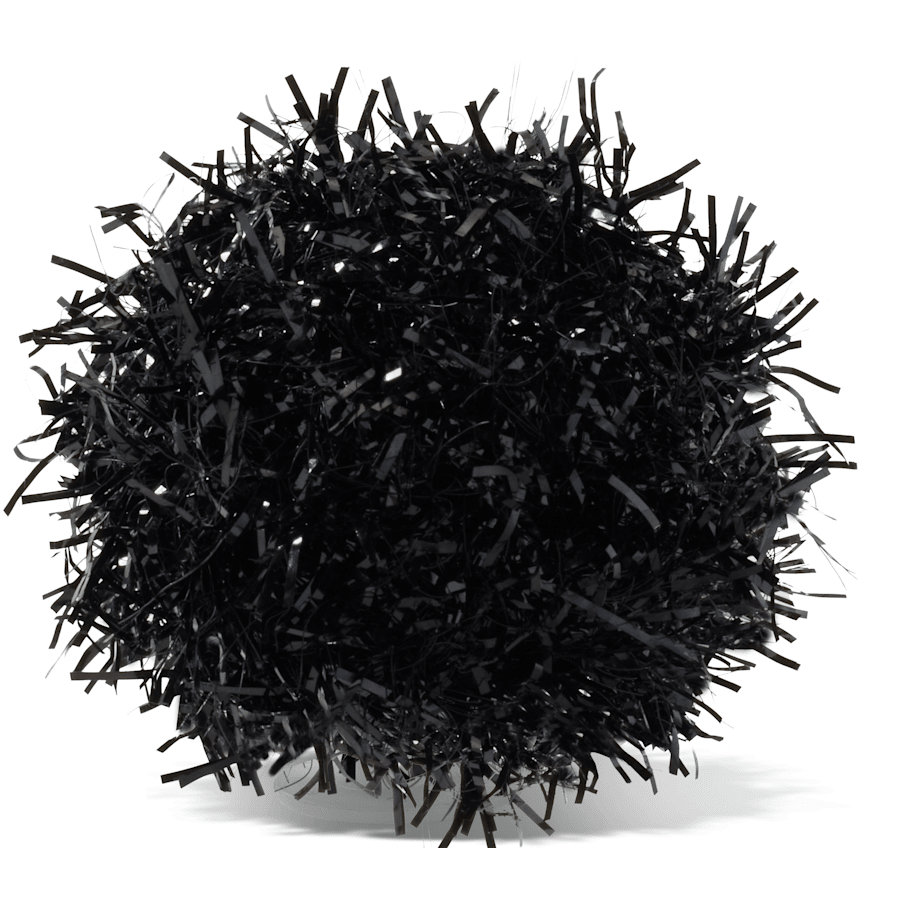 Black Tinsel Pom Jibbitz™ charms