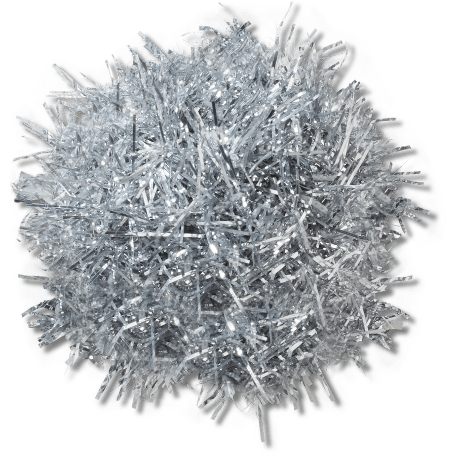 Silver Tinsel Pom Jibbitz™ charms