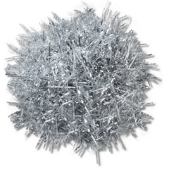 Silver Tinsel Pom Jibbitz™ charms